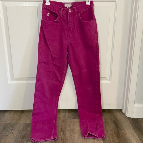 🩷Guess~Vintage High Waisted Pink Jeans - Picture 2 of 12